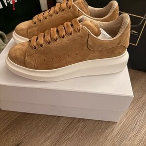 Alexander McQueen Brown Suede Sneakers